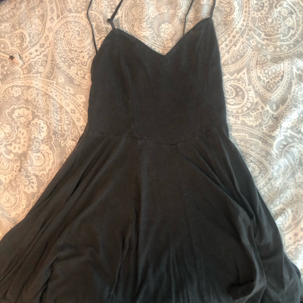 Dark dray flowy dress